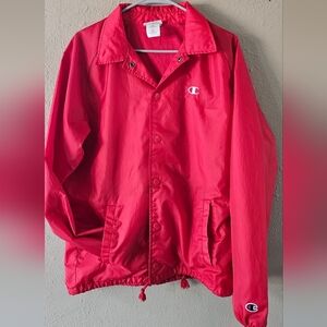 90s Vintage Red Champion Mesh Jacket